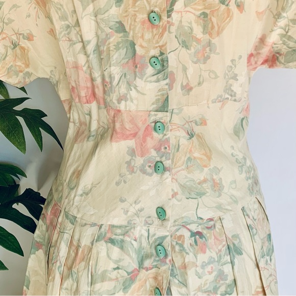 v i n t a g e :: Pastel Floral Romantic Cottagecore ILGWU Dress - Picture 5 of 14